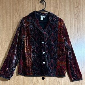Coldwater Creek Velvet Blazer in Rich Multicolor